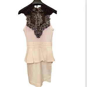 Peplum embroidered dress